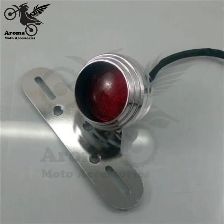 Круглый Moto rcycle задний фонарь Chrome Щепка rbike Интимные аксессуары крест стоп красная