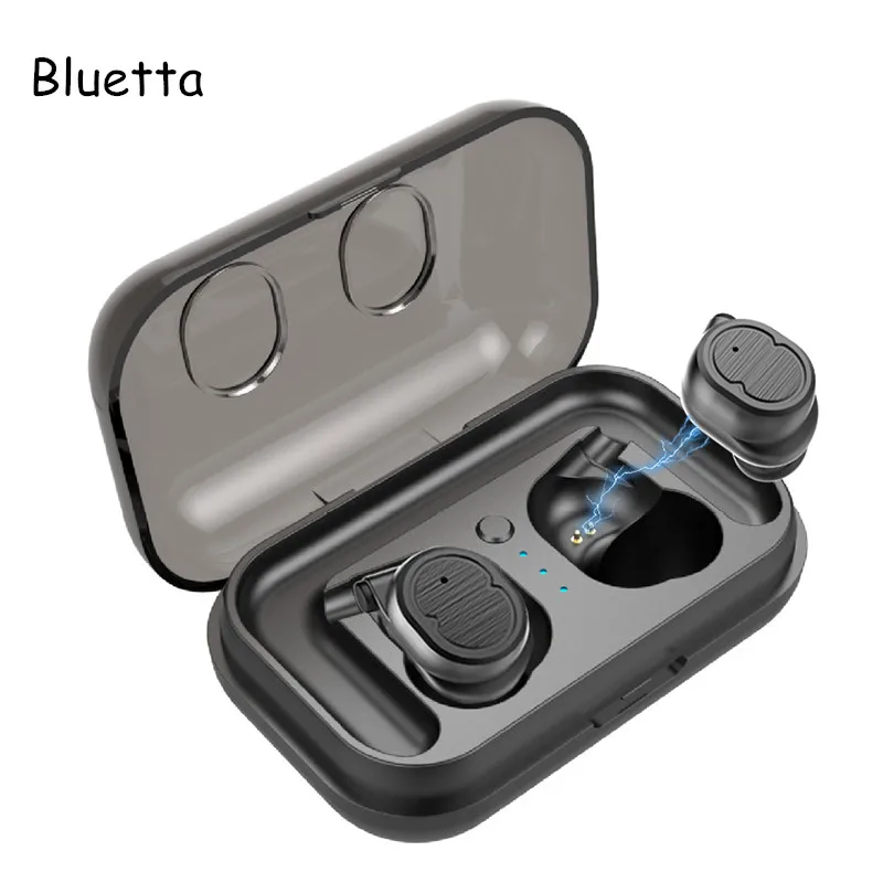 

Bluetta Ture Wireless Stereo Earphone with Double Mic Sports Bluetooth 5.0 Touching Control Wireless Earbuds Cordless Headphone