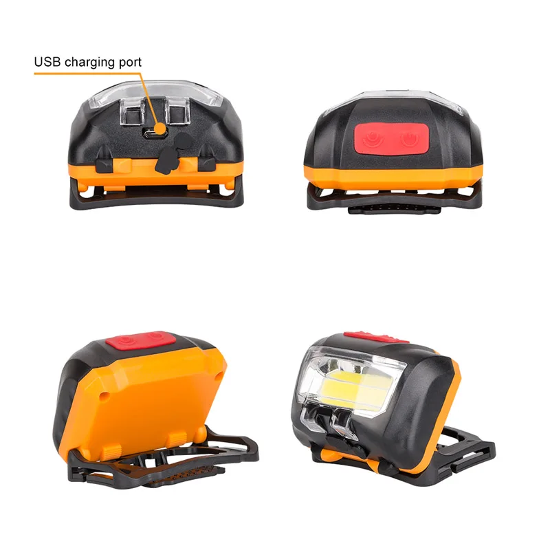 'The Best' Mini IR Sensor Headlight Induction USB Rechargeable Headlamp LED Head Torch Built-in 2000mAh Battery 889 | Освещение