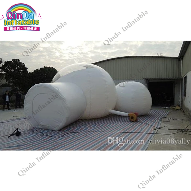 Famaily Backyard Inflatable Show House Transparent Inflatable Bubble Camping Tent With Double Rooms 5