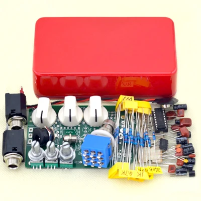 Красный DIY гитары задержки аналоговый эффект педаль ra задержка с 1590B Красочный корпус высококачественная педаль наборы - Цвет: Красный