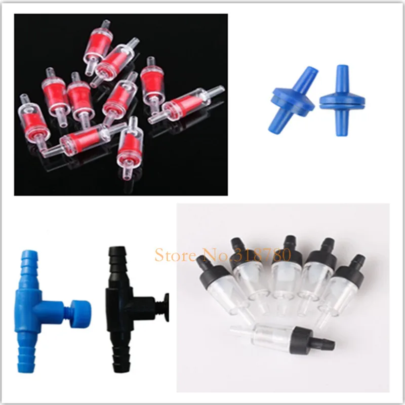 

6Pcs /Lot Aquarium Check Valves Airline Tubing Connectors Air Flow Cotroller Valve for 4mm Airline tubing Air Pump Accessories