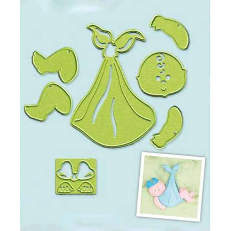 

Hemere Metal Steel Cutting Dies Cute Baby Frame Stencil for DIY Craft Scrapbooking Photo Album Card Embossing Dies