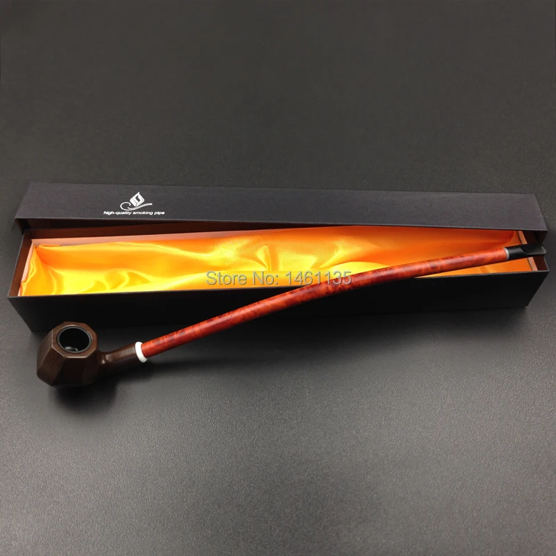

Free Shipping Edges and corners Extremely long edition (40cm) tobacco pipe weed pipe wooden smoking pipe luxury Boxed