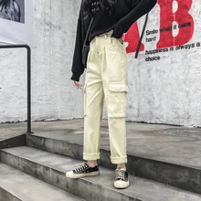 Женский в Корейском стиле джинсовые штаны повседневные женские джинсы плюс размер джинсы с высокой талией белые джинсы Feminino 4XL Nine Point джинсы женские