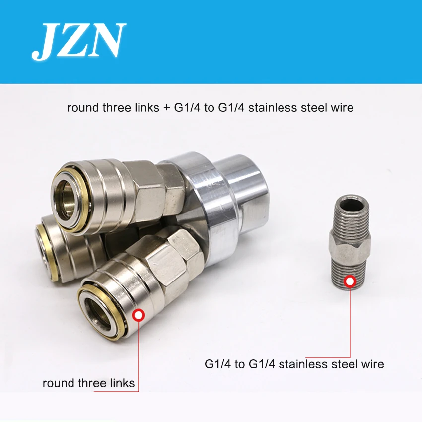 

1 PCS C-type pneumatic quick connector self-locking round three ventilation tube plug male and female air pump air compressor