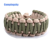 CAMPINGSKY двойной Паракорд 550 браслет для выживания для походов кемпинга выживания Паракорд Браслет