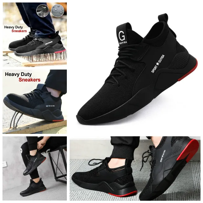 

2019 Hot Sale 1 Pair Heavy Duty Sneaker Safety Work Shoes Breathable Anti-slip Puncture Proof for Men 19ing