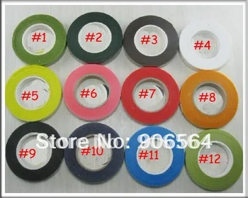 

12mm width mixed paper tape for nylon stocking flower and butterfly accessories DIY material 12 colors for select 10pcs/lot