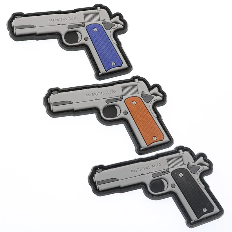 1911-Retro-Firepower-3D-PVC-Patch-Waterproof-Military-Tactics-Moral-Patch-Gun-Rubber-Rider-Outdoor-Zipper (3)