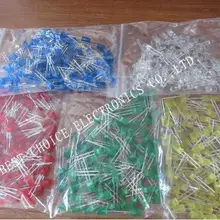 500 шт. 5 мм светодиодный диодный светильник Ассорти набор DIY светодиодный s Набор белый желтый красный зеленый синий