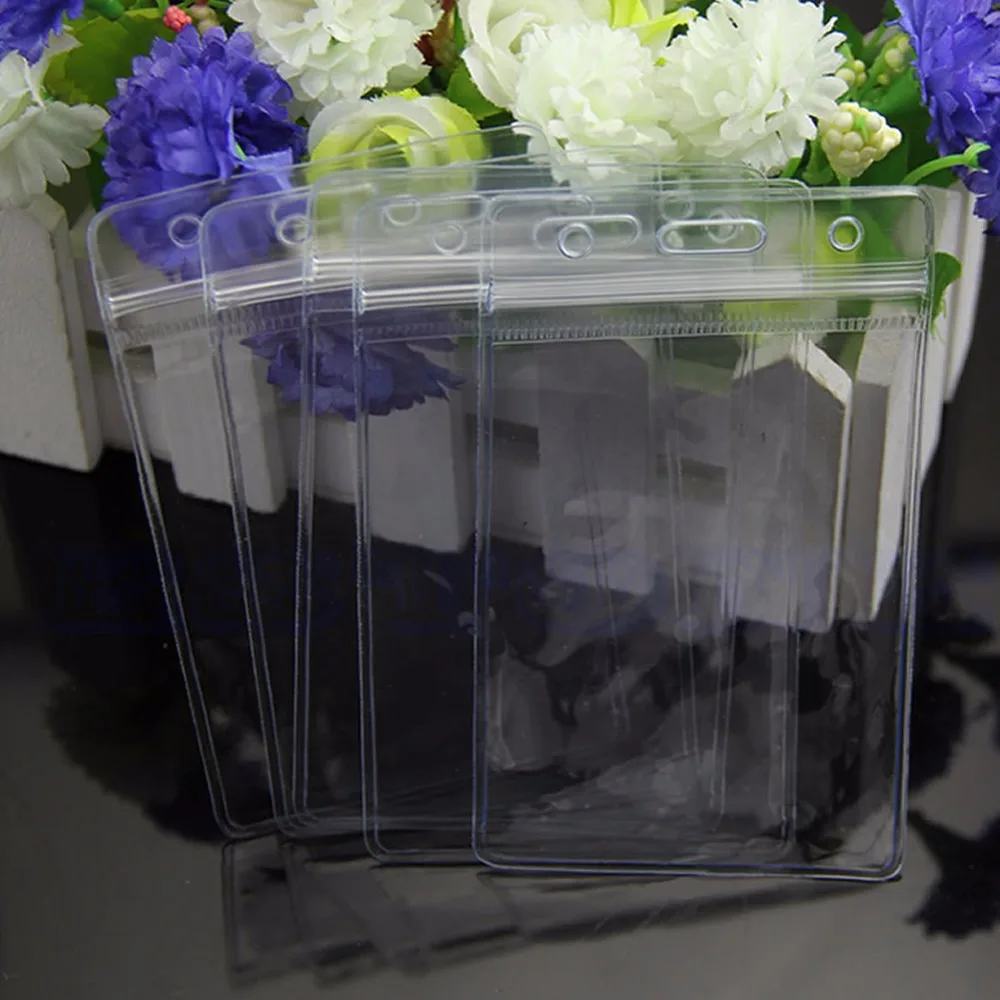 5 x прозрачные удобные ПВХ значки для работы выставка ID Имя водонепроницаемые