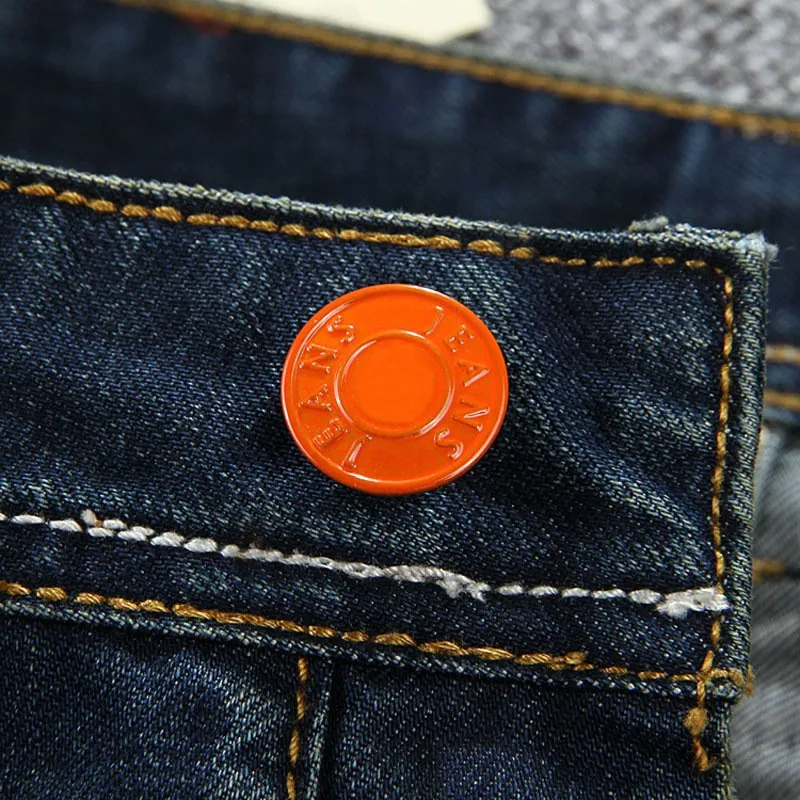 Новый 2017 Для мужчин модные волк печати стрейч джинсы Slim черный цвет прямые брюки длинные брюки