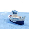 Bateau de pêche Miniature, Yacht, bateau de pêche, féerique, jardin, maison, maisons, Mini artisanat, Micro aménagement paysager, accessoires de bricolage ► Photo 2/4