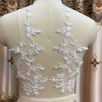 

10Pieces Wedding Dress Lace Applique Head Ornaments Lace Trim Lace Material Scrapbooking Accessories Diy Craft