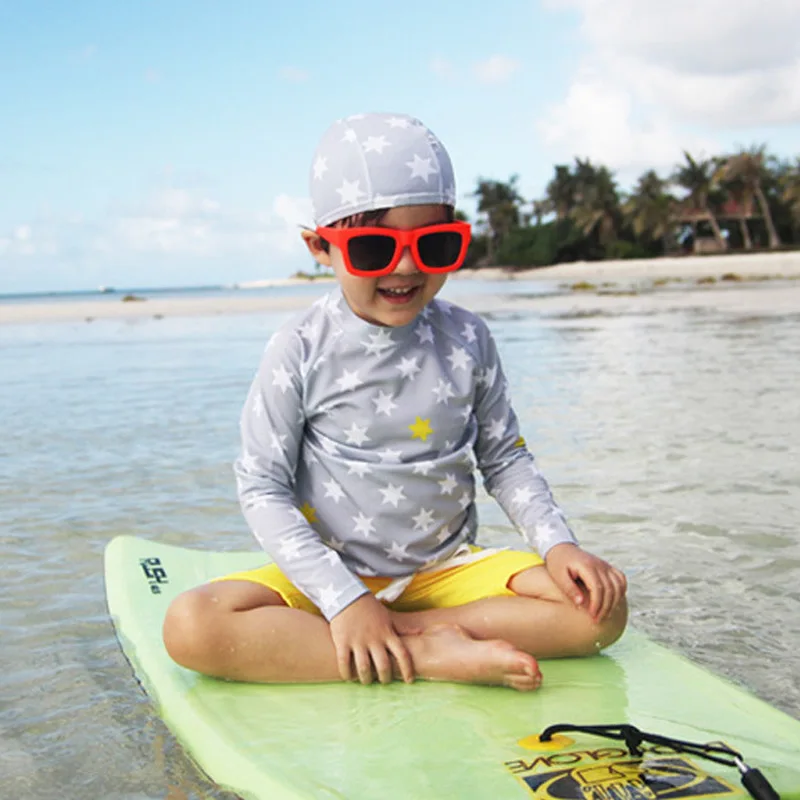 Baby Boys 2 Pieces Swimwear Stars Pattern Kids Swimsuit Children