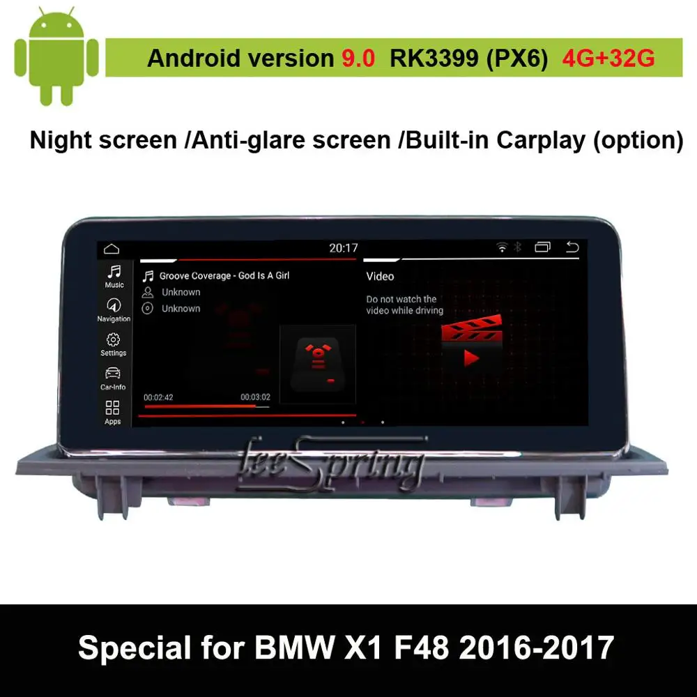 

Android 9.0 Car Multimedia Player for BMW X1 F48 (2016-2017 Original NBT System) Auto GPS Navigation