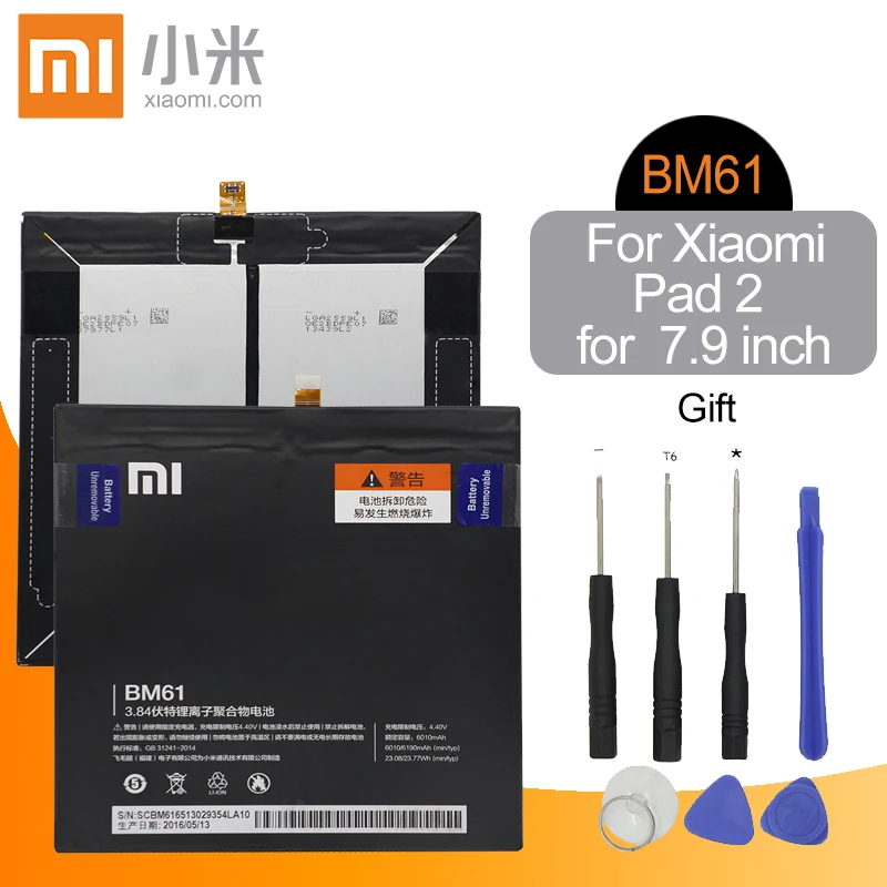 Оригинальный сменный аккумулятор для планшета Xiao Mi BM61 6010 мАч высокая емкость