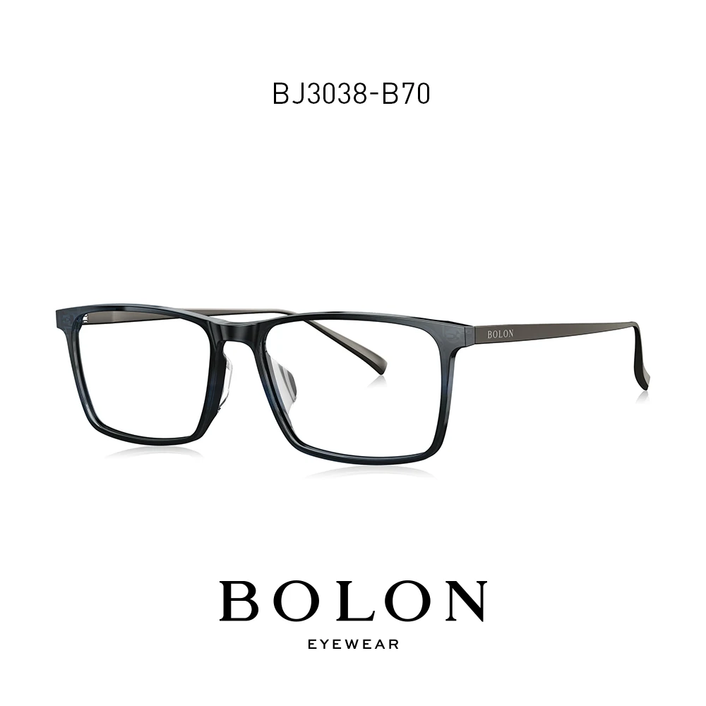 BOLON оправы для очков для мужчин Роскошные близорукие очки минус близорукость мужские Оптические очки оправы для очков BJ3038 - Цвет оправы: B70 Deep Blue