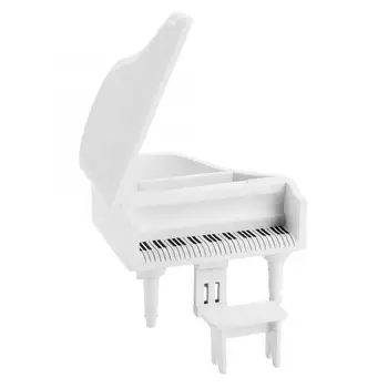 

Mini Simulation Wooden Grand Piano Toy with Stool for 1:12 Doll House Accessory Exquisite Workmanship and Beautiful Appearance 2