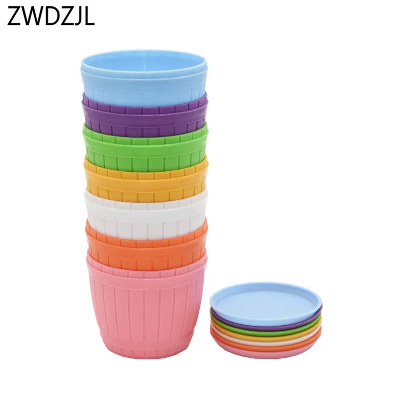

Mini plastic flower potssucculent plants garden pot flowerpots Plateau mini Bonsai balcony decor 25pcs