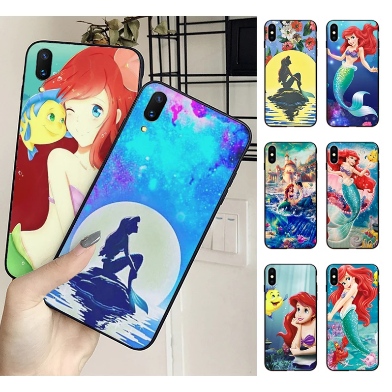 

MaiYaCa Anime The Little Mermaid Cartoon TPU Silicone Case Cover For iphone X 8 8plus 7 7plus 6plus 6s 5S SE XS XR XSMAX