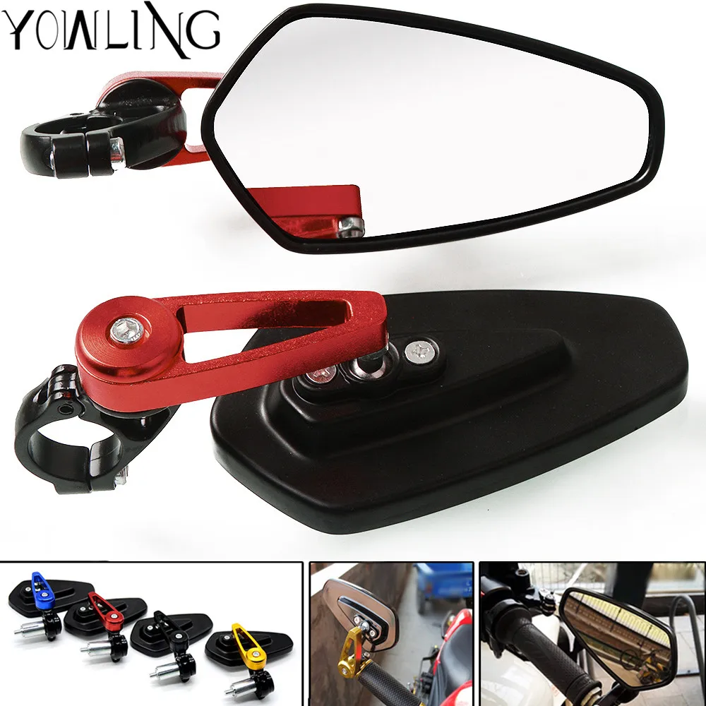 

Motorcycle Mirrors Bar End Mirror Rear View Motor Handlebar End Mirror FOR Yamaha YZF R6 R3 R1 R25 MT09 TMAX 530 Kawasaki z800