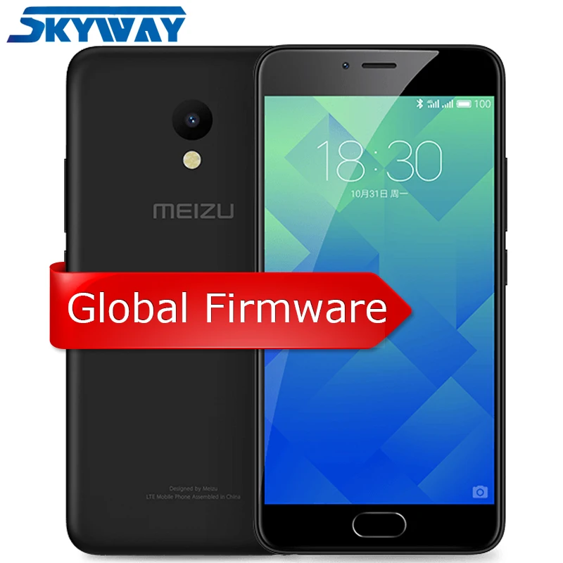 Global firmware Meizu M5 2G 16G Cell Phone 2.5D Glass MT6750 Octa Core 5.2"HD IPS Screen 4G LTE 13MP 4G LTE Fingerprint
