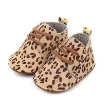 Г., мокасины из натуральной кожи для малышей Леопардовый принт, обувь для девочек на мягкой подошве, обувь для мальчиков, обувь для малышей на шнуровке