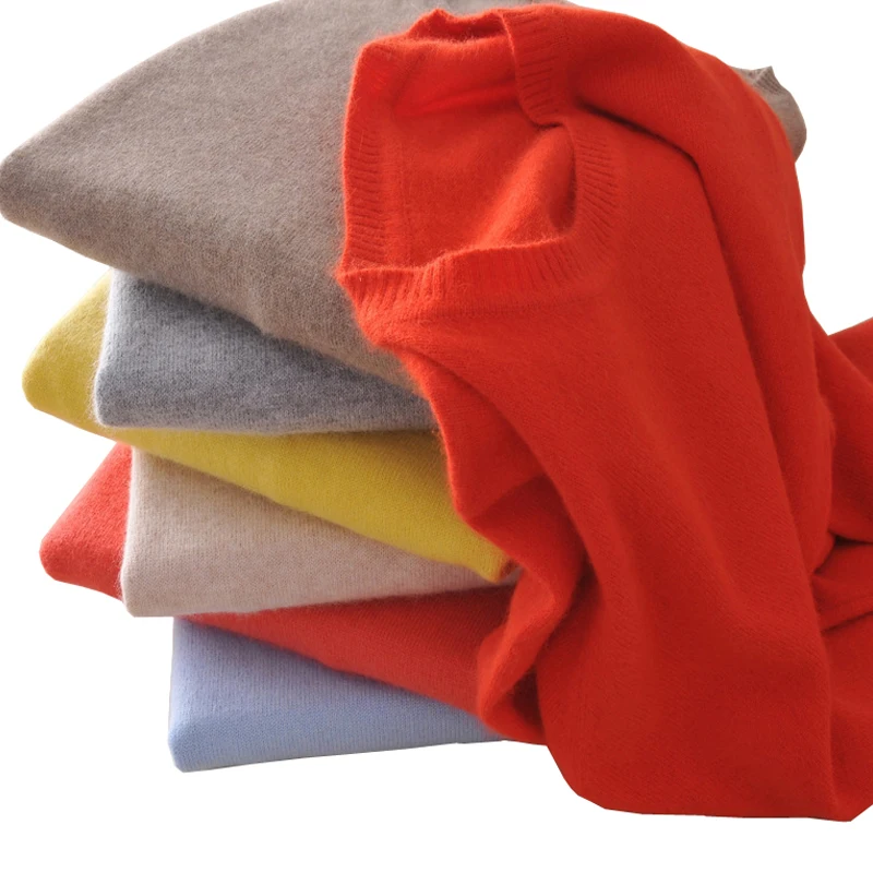 

2019 Autumn Winter Women Solid Color Pullovers O-Neck Sweater Knit Cashmere Wool Sweaters Female Long Sleeve Knitted Jumpers 3XL