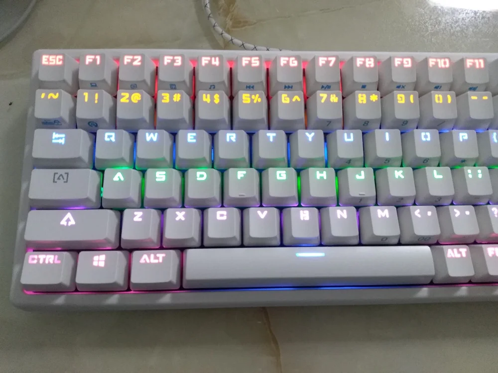 

keycool 84 multi color compact mini backlight mechanical keyboard kailh mx brown switches game keyboards ANSI 84 keys