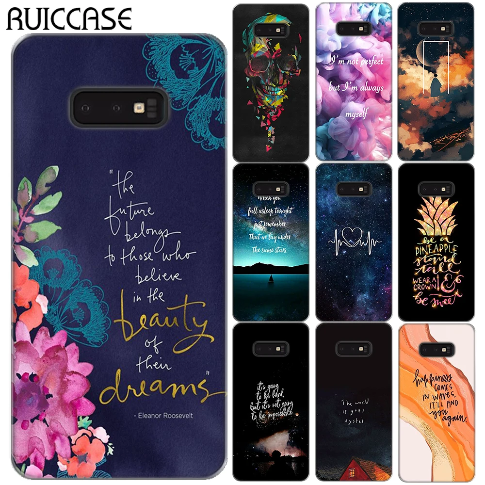 Мягкий чехол из ТПУ с цитатами цветочным рисунком единорога для Samsung Galaxy S10 E Plus Lite