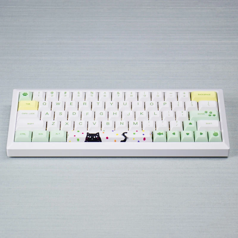 YMDK 136 DSA краситель Sub полный Keyset Peeking Cat для MX механическая клавиатура Filco Ducky 104 TKL 61