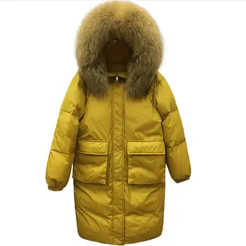

Winter Thick Hooded Coat Down Jacket Down Parka Fur Collar loose cotton-padded jacket Plus Size