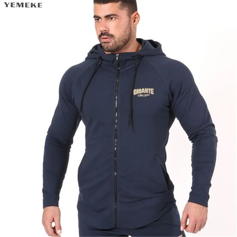 Buy YEMEKE New fashion printing men's hooded fitness sports leisure clothing