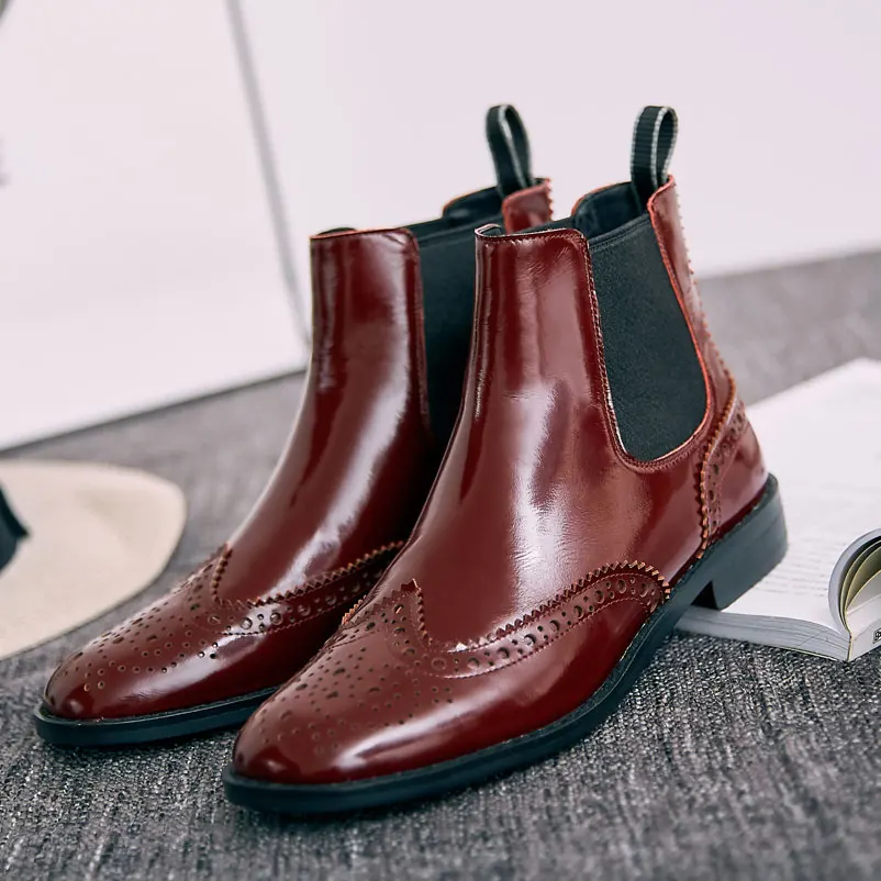 Women Winter Shoes Elastic Band Ankle Boots Designer Footwear Genuine