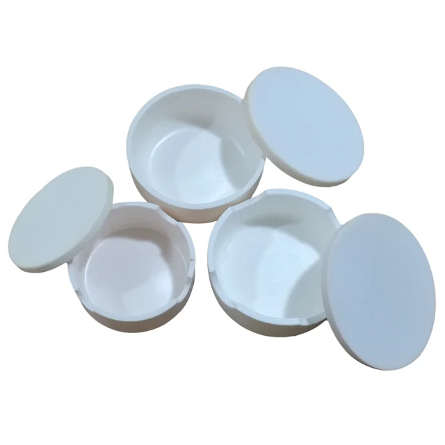 1pc Dental Lab Zirconia Crucible high purity crucible dental Crucible with cover round shape