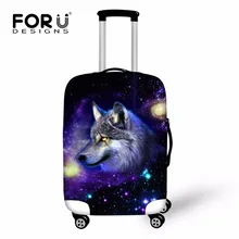 FORUDESIGNS Elastische Travel Bagage Cover Waterdichte Afdrukken Wolf Paard Koffer Cover voor 18-28inch Elastische Kofferbak Case Cover(China)