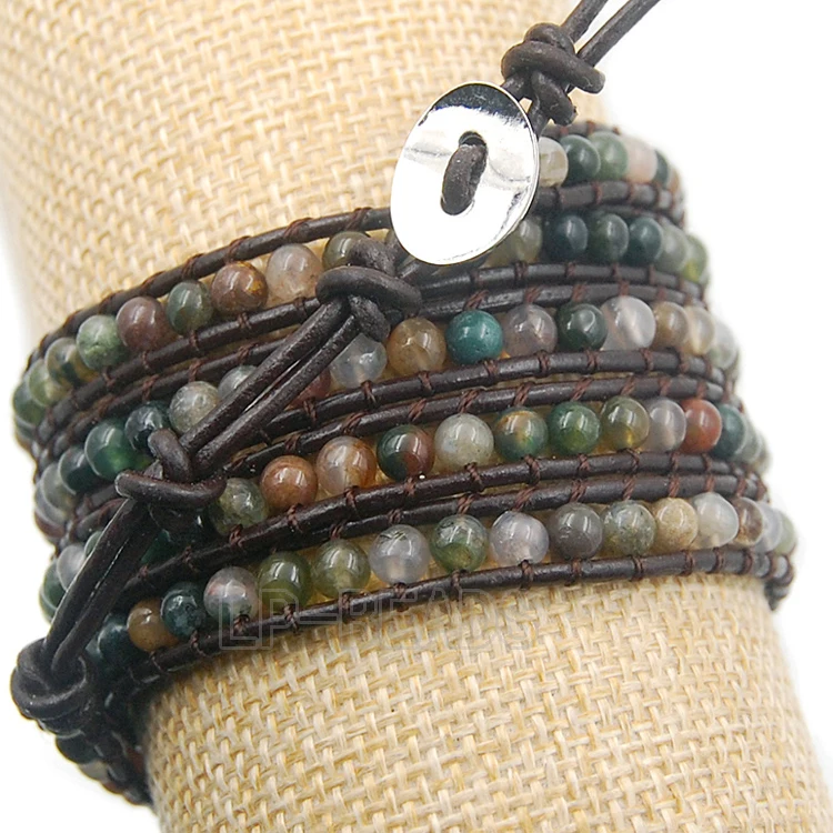 005-1e Indian Agate 5 Wrap