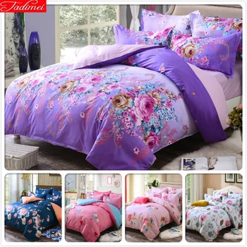 

3/4 pcs Bedding Set Classic Floral Winter Aole Cotton Soft Bed Linen Full King Queen Twin Size Duvet Cover 1.5m 1.8m 2m Bedsheet