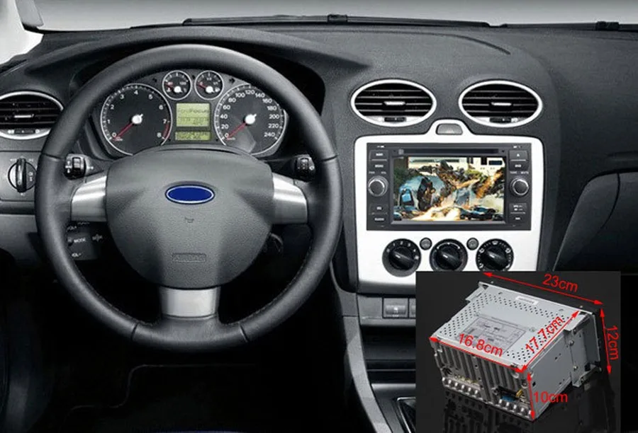 Cheap 7" HD Android 8.1 OS Wifi 3G GPS Nav Radio Stereo Car DVD Player for Ford Focus 2004-2008 Black Gift GPS Card and Map 2017 New 18
