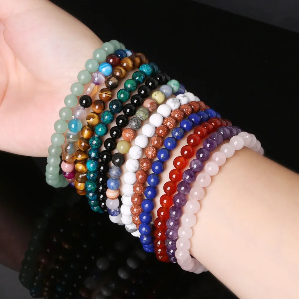 Браслет с бусинами из натурального камня 6 мм|bracelets for|stretch bracelets for womenbead bracelet |