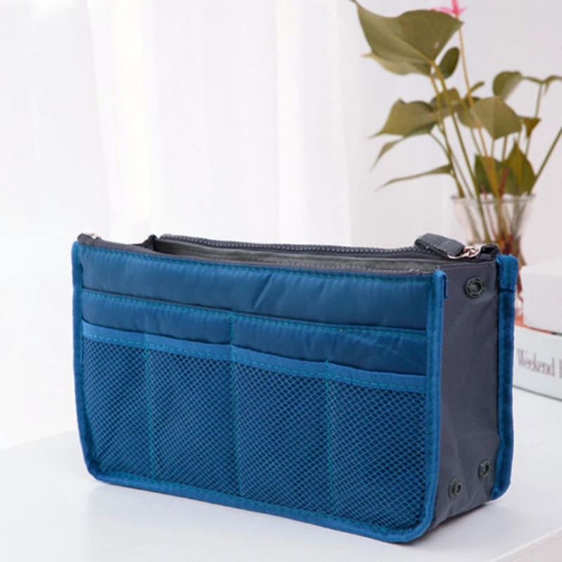 

Makeup Bag Travel Toiletry Kit Tote Cosmetic Handbag Women Pouch Vanity Case Feminine Necessaire Purse Bag Organizer Insert