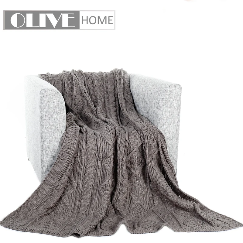 buy Battilo Cable Knit Throw Blanket for Couch Sofa Chair Home Decorative, Grey 51 x 79 Inch