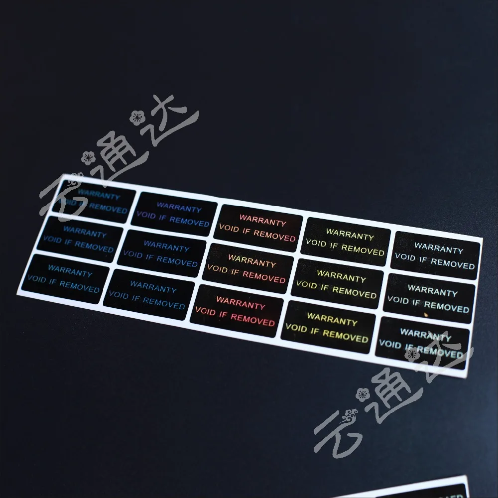 

500pcs Seal the hologram sticker 40x20mm rectangle, if deleted, please leave the VOID. Security sticker