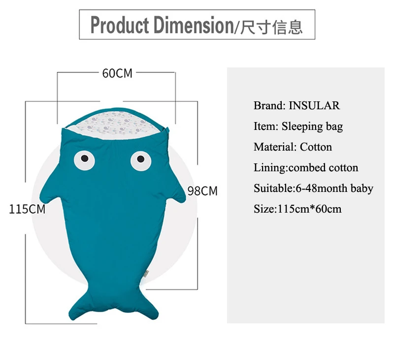 Детский спальный мешок зимний конверт милый мягкий теплый Акула спальные мешки для коляски спальный мешок s новорожденный Толстая пеленка