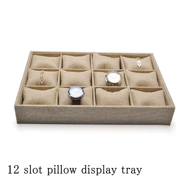 Mordoa стенд шоу Коробка органайзер кольцо браслет серьги - Цвет: 12 slot pillow tray
