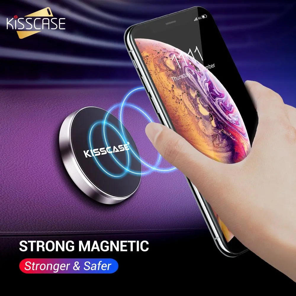 KISSCASE Универсальный магнитный автомобильный держатель для телефона настенный