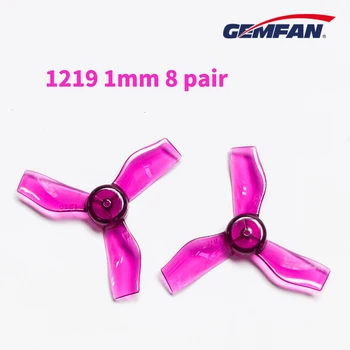 

8 Pair GEMFAN 1219 31mm 0.8mm 1mm Hole 3blade Propeller Props CW CCW for 0703-1103 RC Drone FPV Racing Brushless Motor