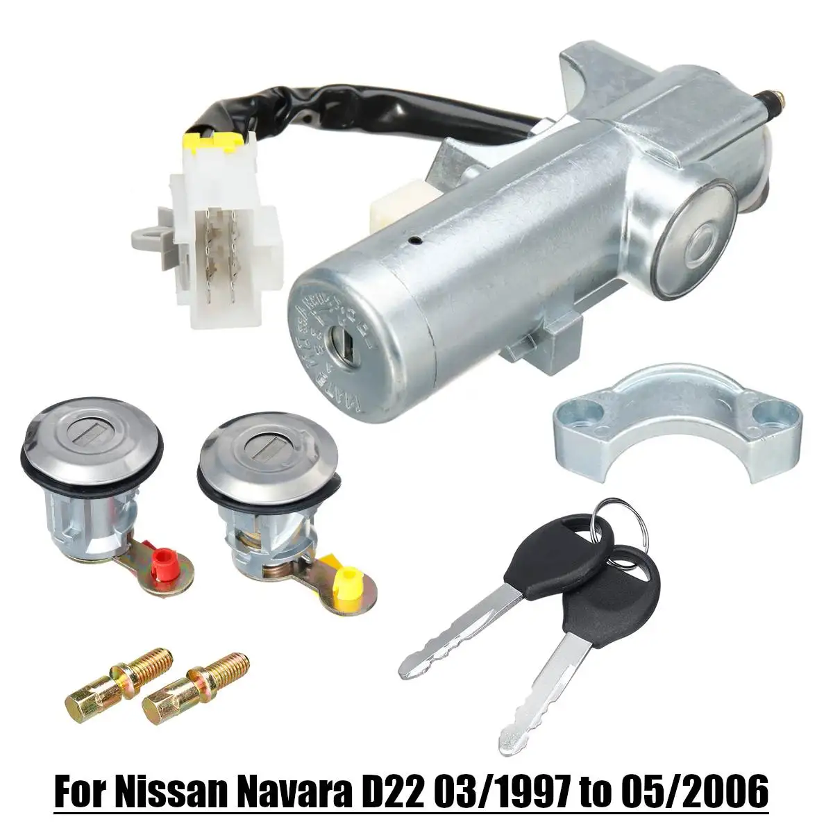 

I Set Ignition Barrel Lock Switch Car Door Locks for Nissan Navara D22 1997-2006